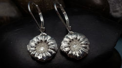 Custom Silver And Diamond Earrings