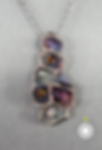 Petoskey Stone design Zircon and Diamond pendant