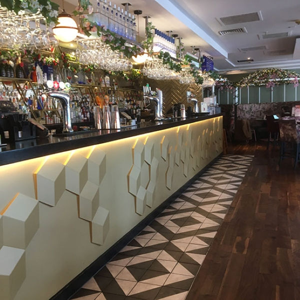 Thumbnail: W105 installed below a modern drinks bar