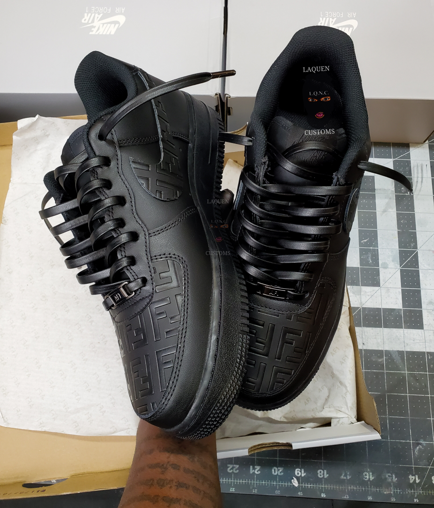 "MATTE BLACK FENDI" 2.0 Af1s