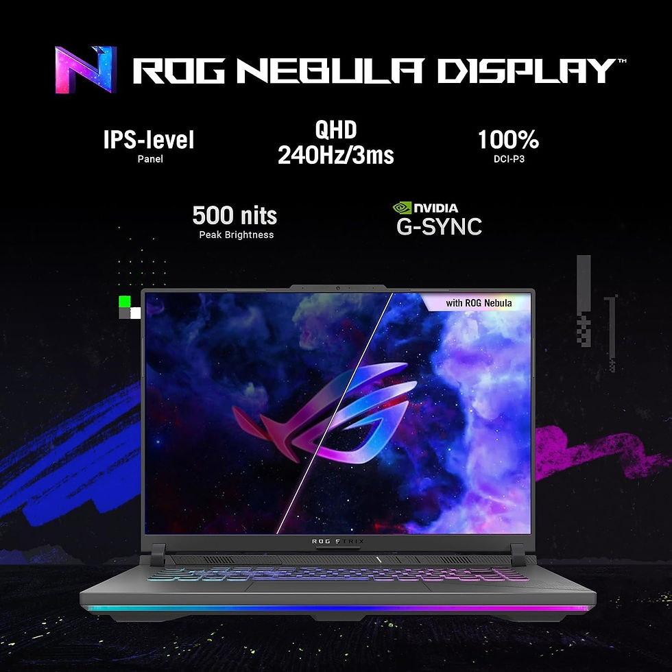 Miniature : ASUS ROG Strix G16 - 64 Go DDR5, 4 To SSD, Windows 11 Pro, licence Office Lifeti