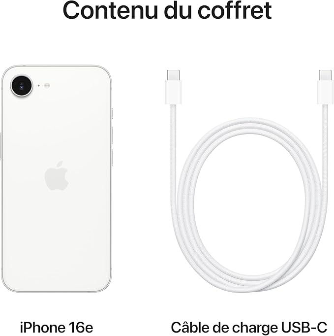 Miniature : Apple iPhone 16e 512 Go - Blanc