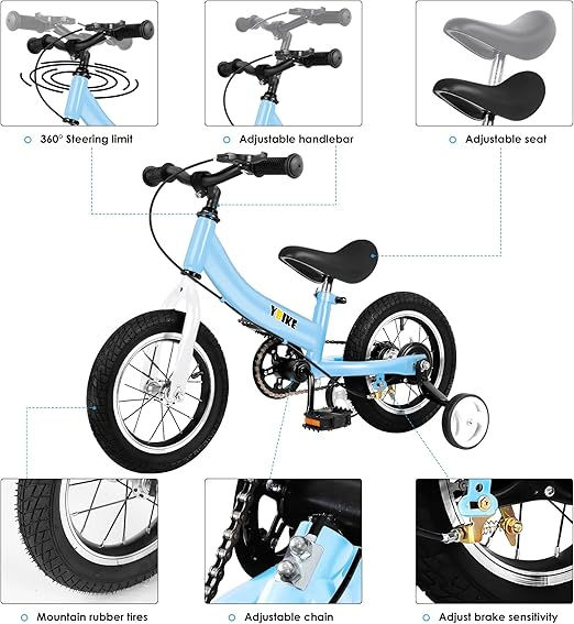 Miniature : YBIKE 2 in 1 Draisienne, Fonction Double Usage Velo Enfant