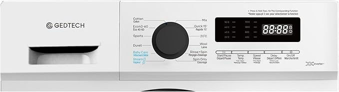 Miniature : Lave-linge frontal GEDTECH GLL71200WH - 7 Kgs - 1200 tr/mn - 16 programmes