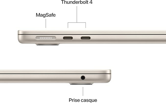 Miniature : Apple MacBook Air 13 Pouces M4 : 512 Go SSD - Lumière stellaire