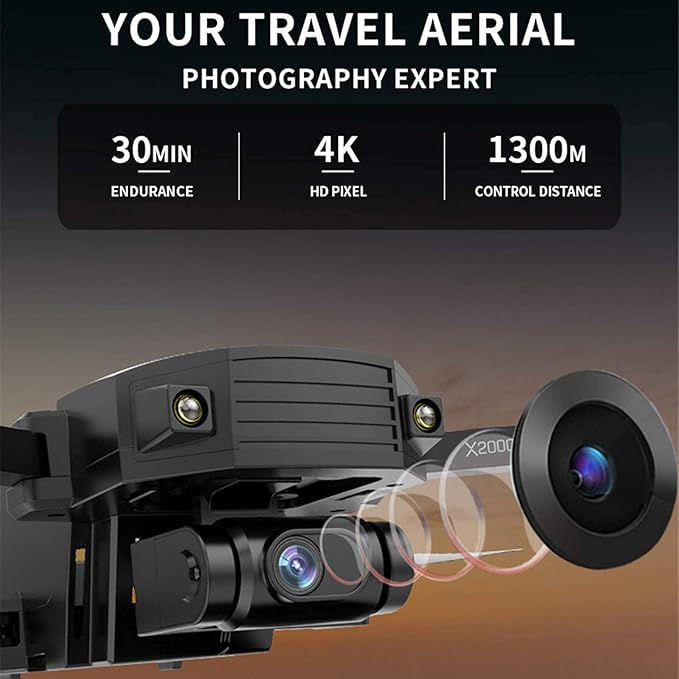 Miniature : HODAGES Drone 1.3KM WiFi FPV, caméra 4K HD Pixel