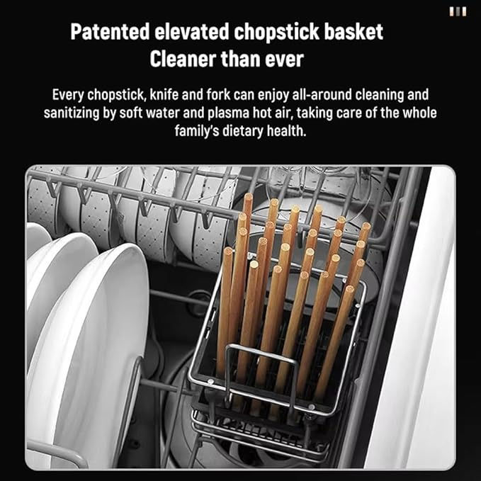 Miniature : Lave-vaisselle intelligent à ultrasons intégré en acier inoxydable pour cuisine