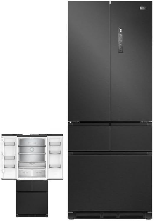 Miniature : FrigeluX Réfrigérateur French Door Noir FRD190XBI 413L [Classe énergétique E]