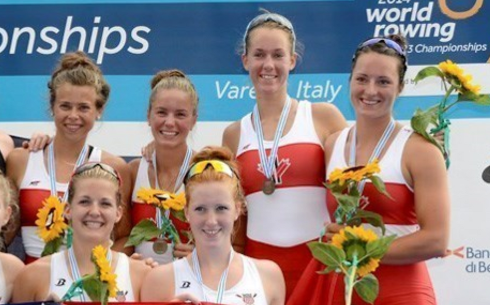 Zoe and her Canada U23team at the 2014 World Championships