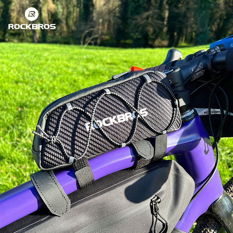 Miniatura: ROCKBROS Bike Bag Waterproof Reflective Front Top Frame Tube Bag Ultralight Bicy
