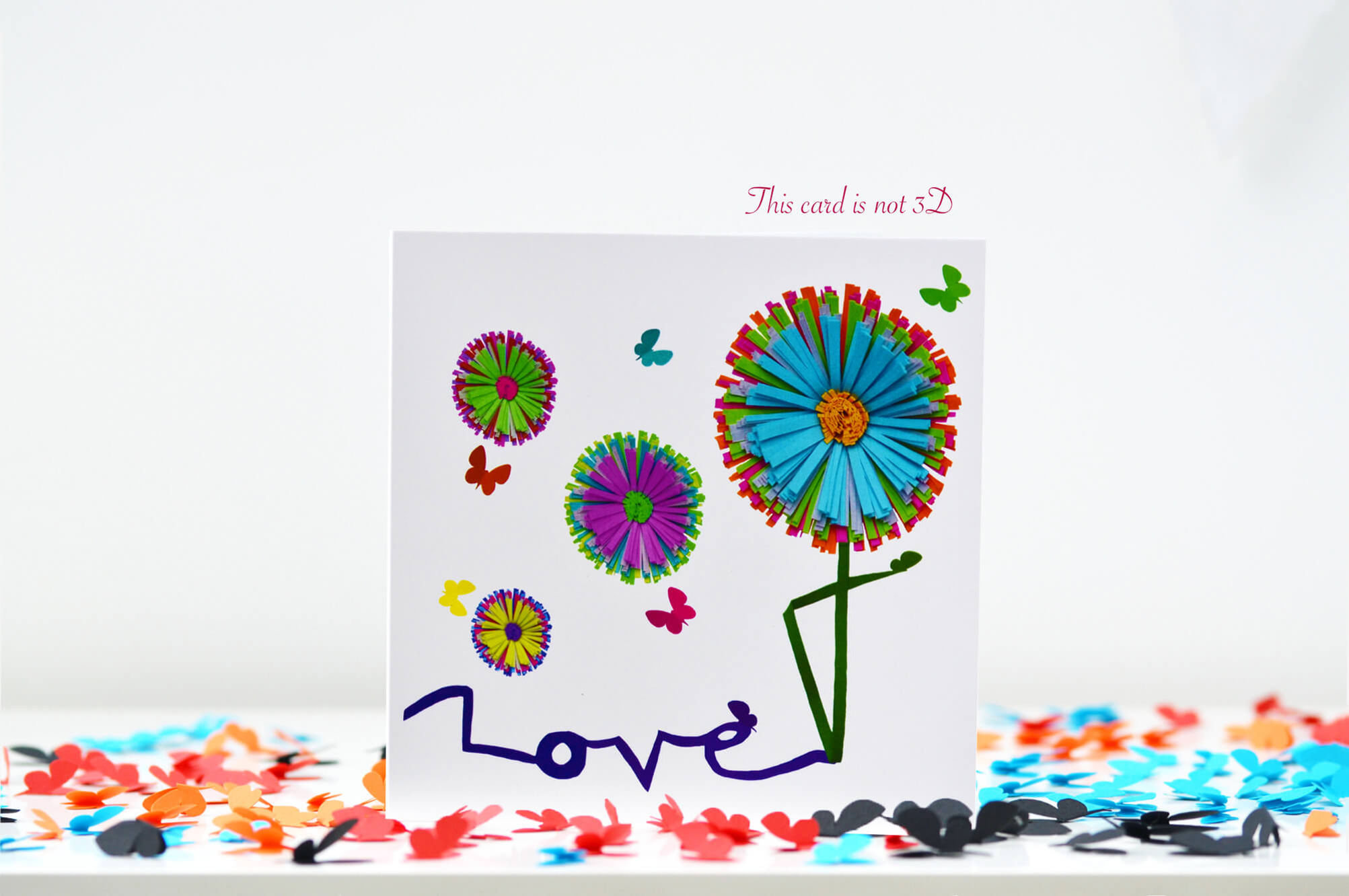 Butterfly Daisy Card, Daisy Love Card