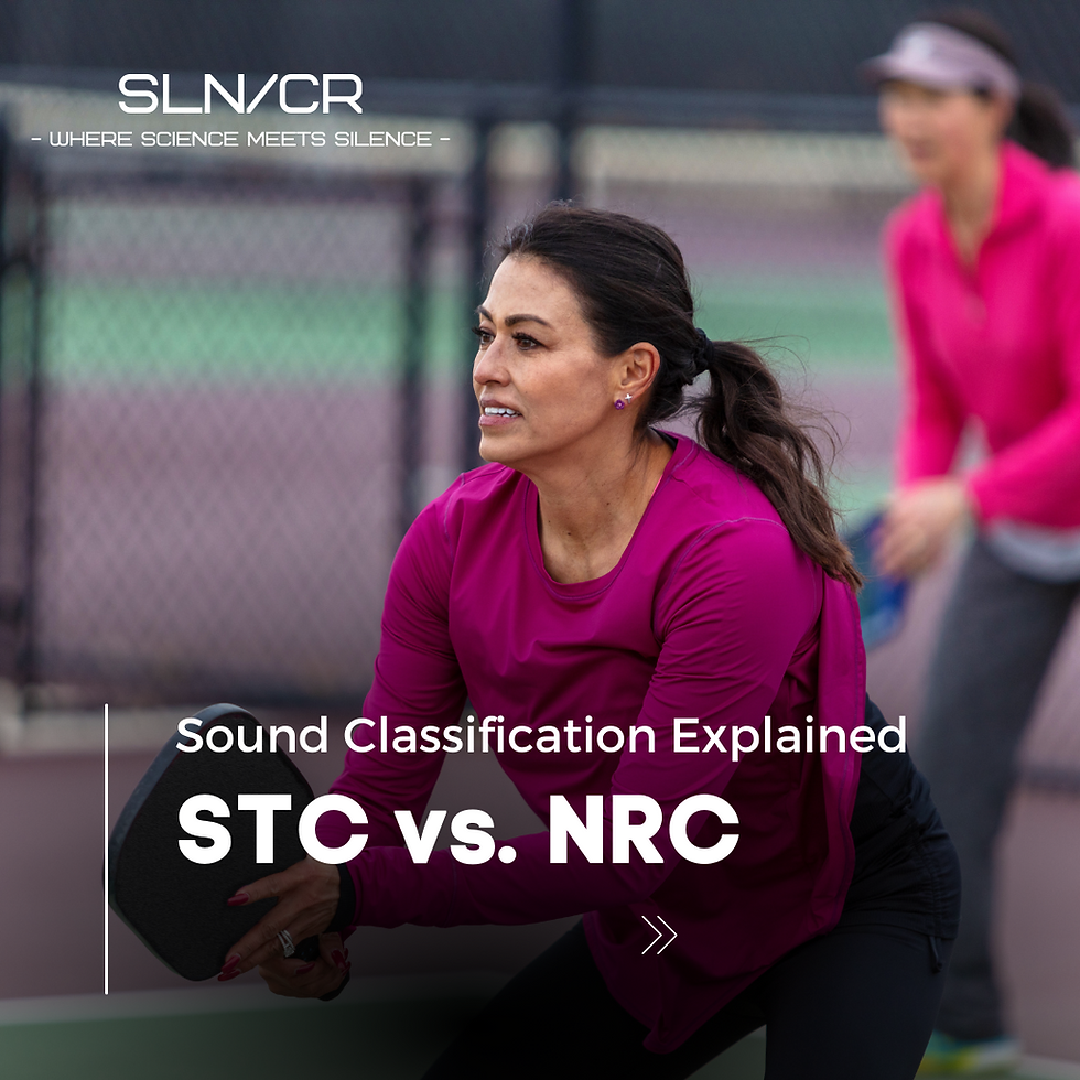 Sound Control Ratings Explained. Pickleball Noise Management using STC and NRC Ratings.