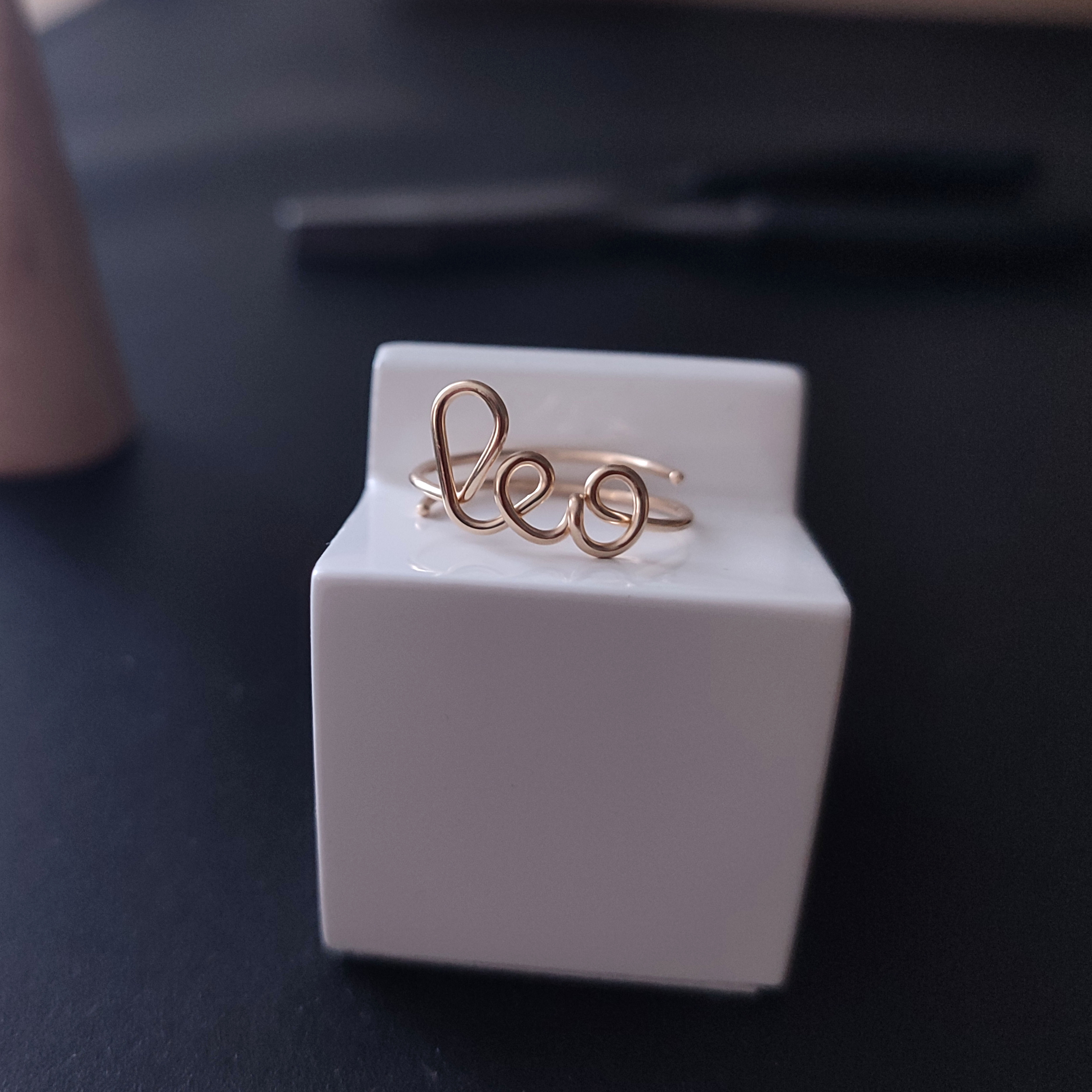 bague prénom léo