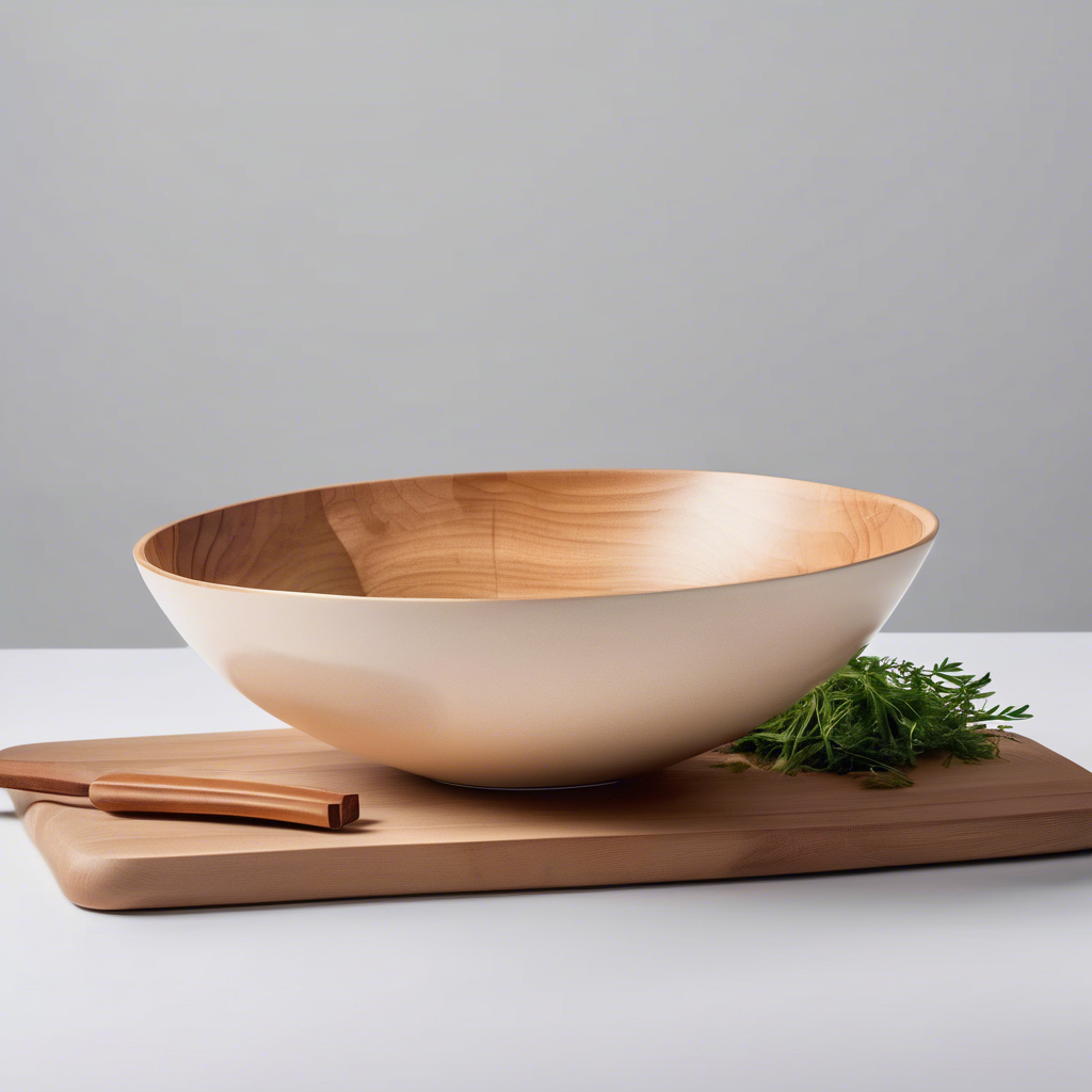 Elegant Maple Serving Bowl