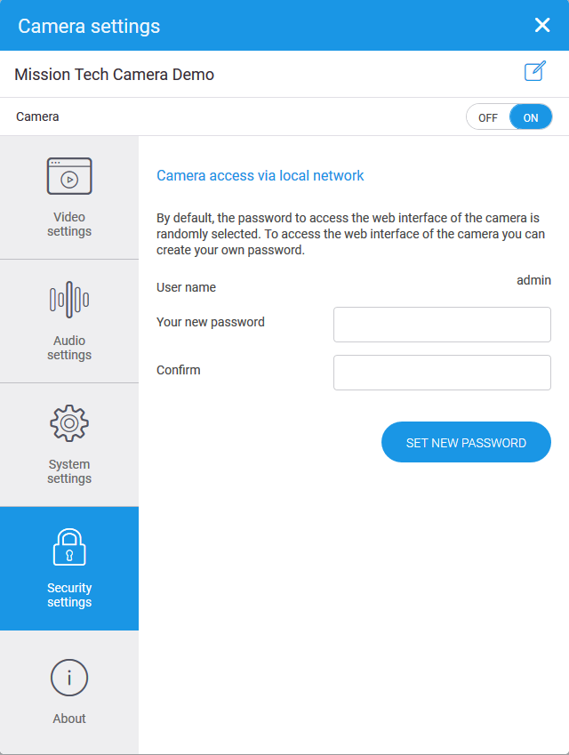 Configure your new Mission Tech iVideon cloud camera password
