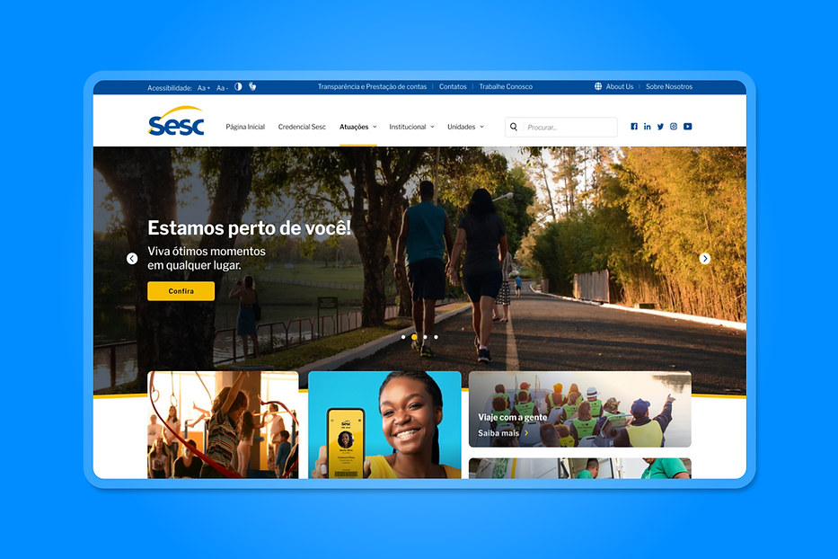 Tela Desktop Portal SESC
