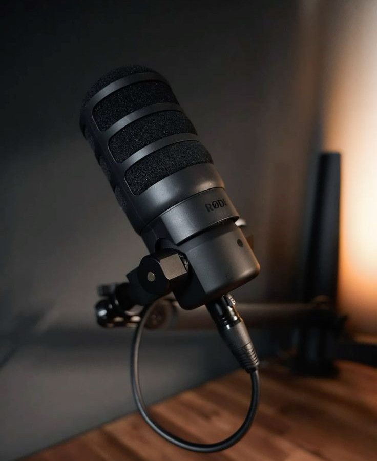 Microfone de podcast