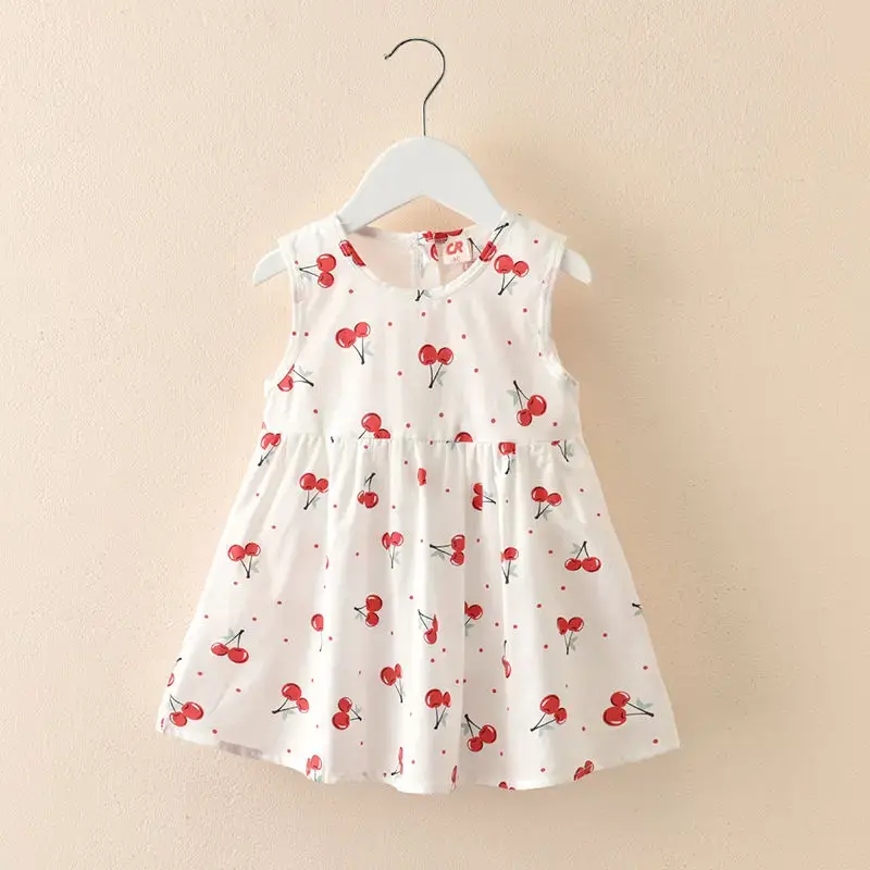 Thumbnail: Girls' Dress 100% Cotton Baby Sundress 1-7 Years Thin and Comfortable