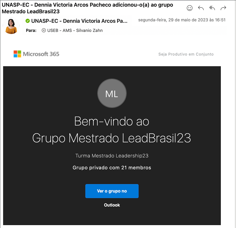 Email Aceitacao Unasp