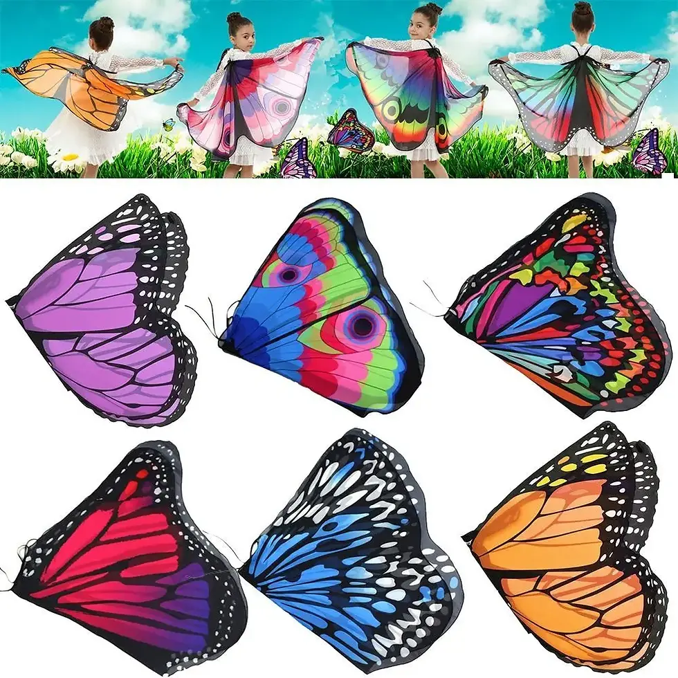 الصورة المصغرة: Alas de mariposa coloridas para niños,cosplay, Halloween.