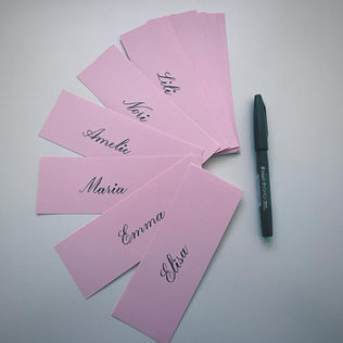 Place cards with calligraphy for events