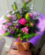 Aqua purple and cerise