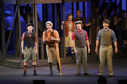 Jack and Davey and Crutchie and Les