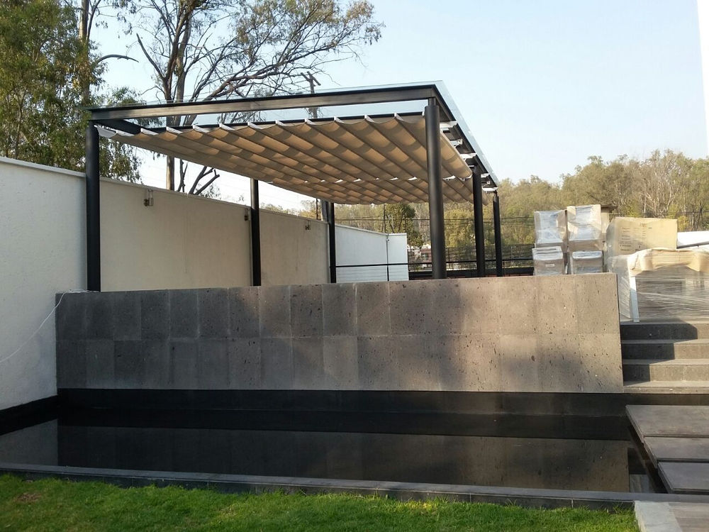 Techos de textil para jardines.
