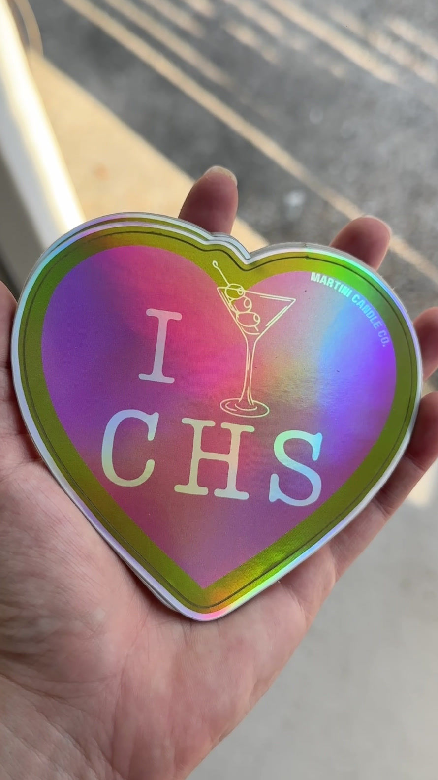 Thumbnail: I Heart Charleston Martini Sticker