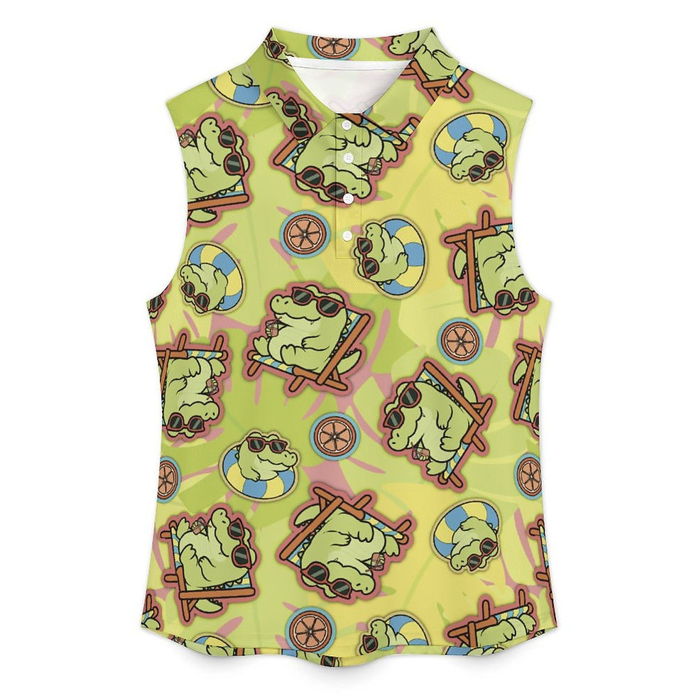 Thumbnail: Sleeveless Polo Tank Top - Florida Fresh