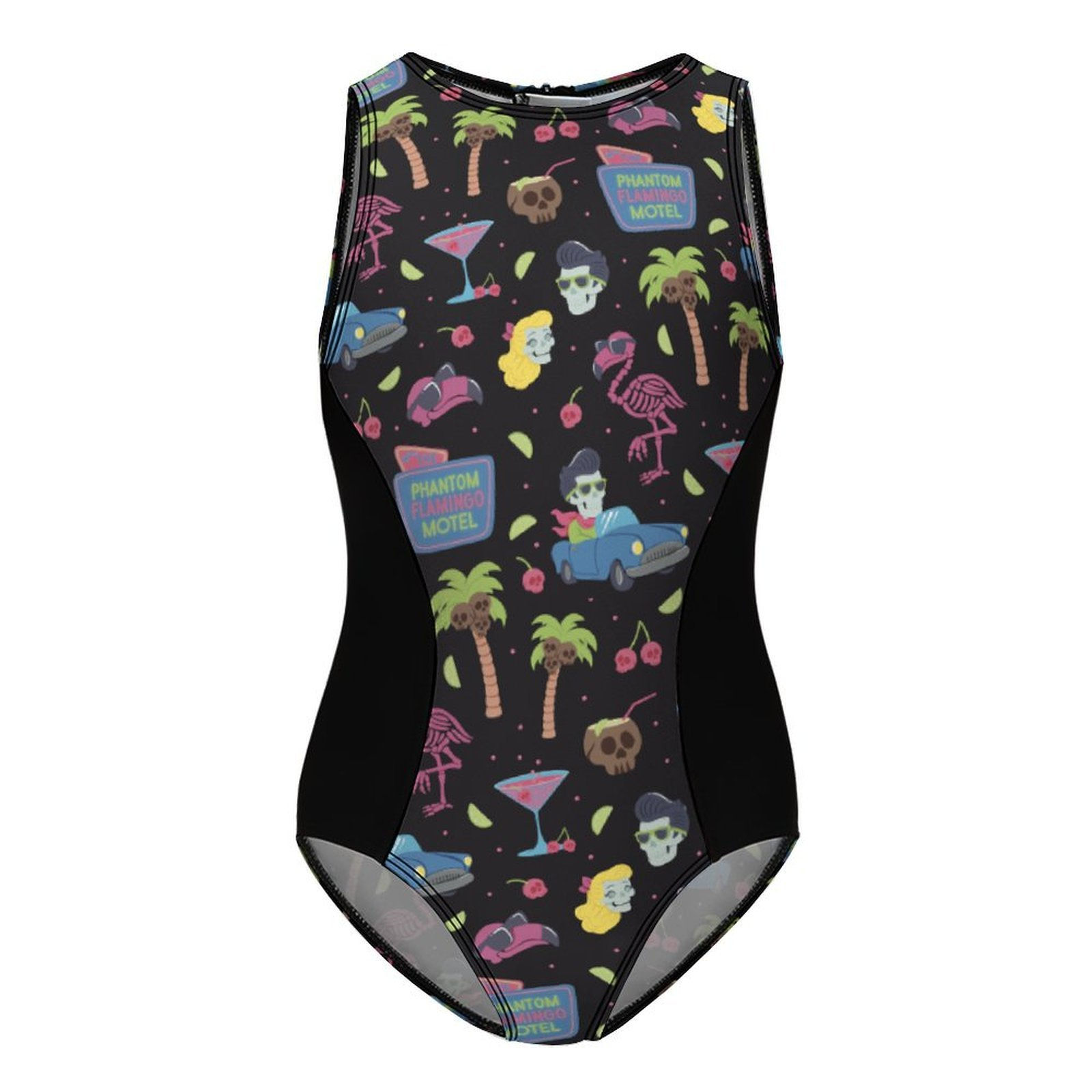 Zipper One-Piece Swimsuit