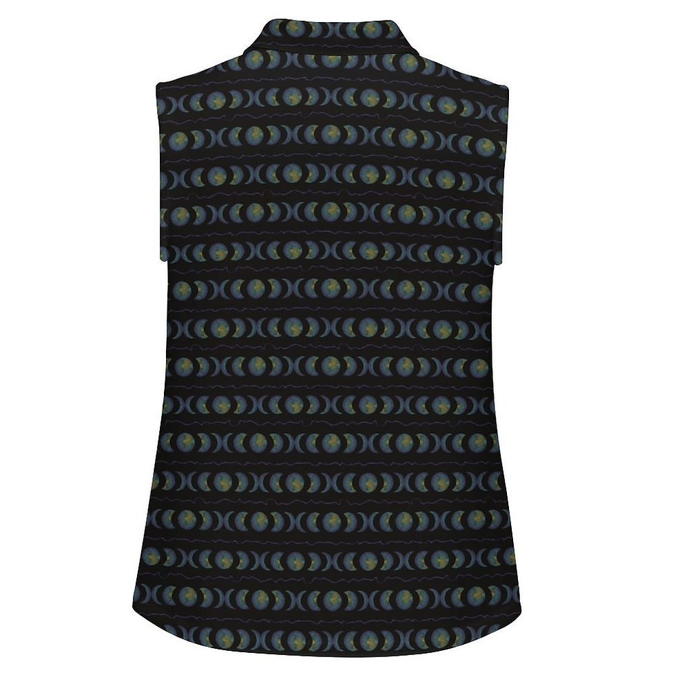 Thumbnail: Sleeveless Polo Tank Top - Moon Magic