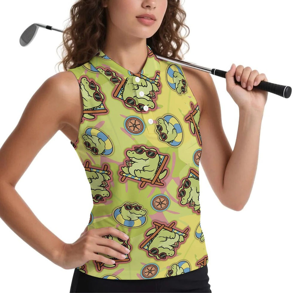 Thumbnail: Sleeveless Polo Tank Top - Florida Fresh