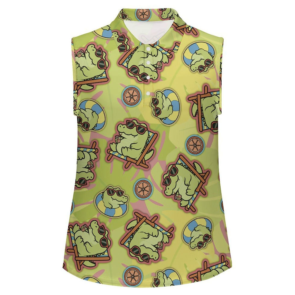 Thumbnail: Sleeveless Polo Tank Top - Florida Fresh