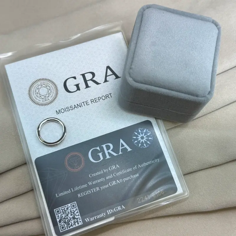 Thumbnail: Silver 4Ct Moissanite Full Eternity Ring - Silver 925