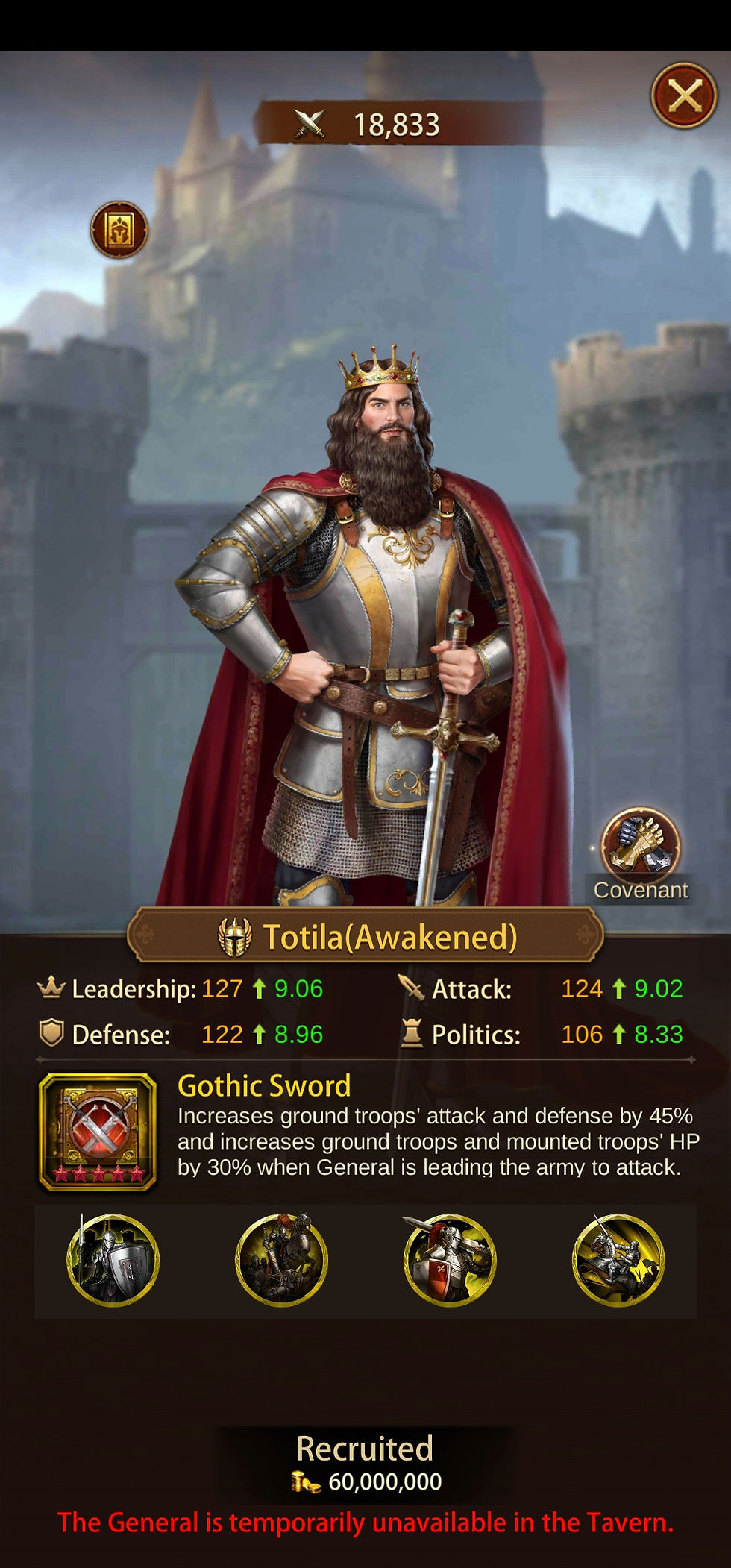 Hestia best mounted general on Evony