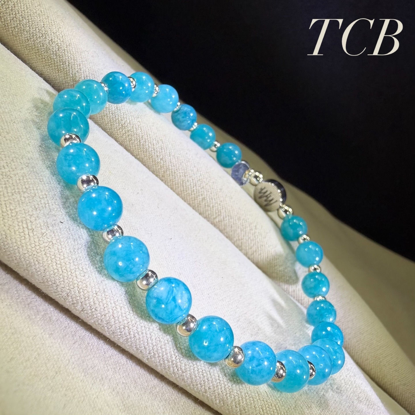 Handmade Amazonite Stacking Bracelet With Silver Spacers And Beads: Sterling Silver 925