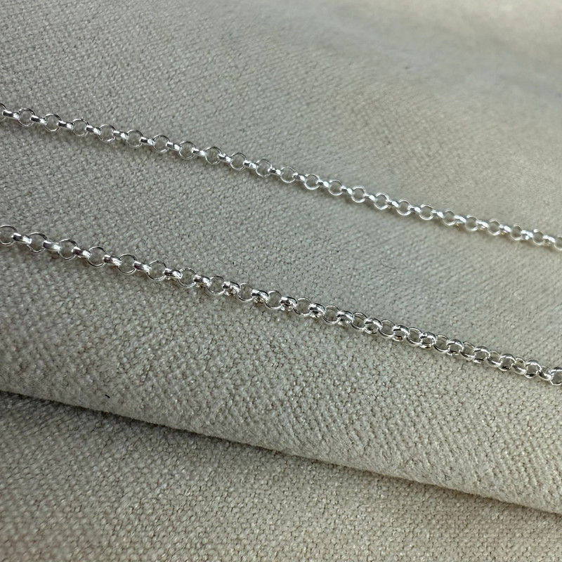 Thumbnail: Stunning Champagne Heart Charm Pendant On Belcher Chain 55CM Necklace - Silve