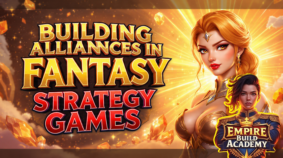 High angle view of a fantasy castle surrounded by allied armies