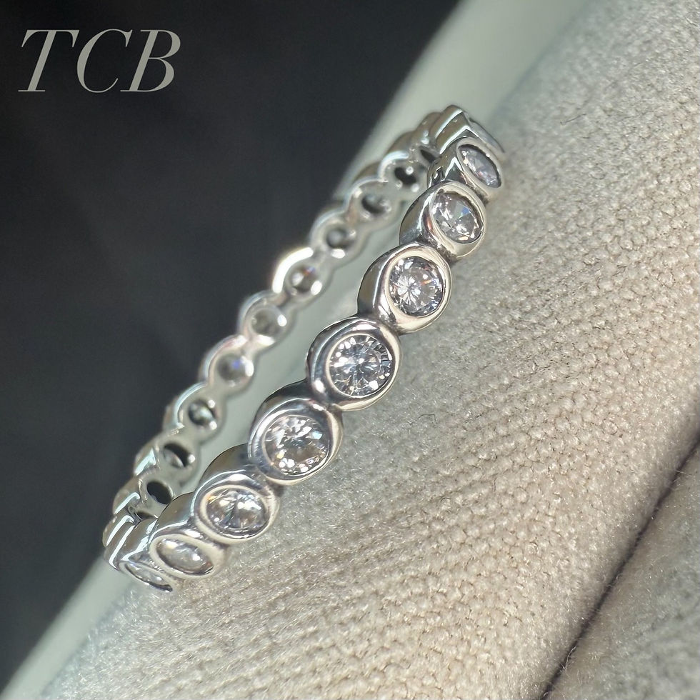 Thumbnail: Sparkling Band of Circles - Sterling Silver 925