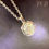 Thumbnail: Sparkling 1Ct Moissanite Solitaire Pendant With Cable Chain Necklace  - Silver 925