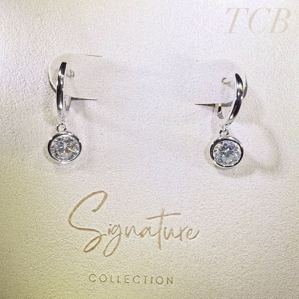 Thumbnail: Sparkling 2Ct Moissanite Round Solitair Pendant Earrings - Sterling Silver 925