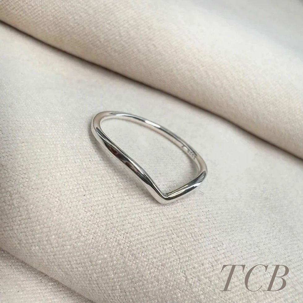 Thumbnail: Silver Simple Wishbone Ring - Sterling Silver 925