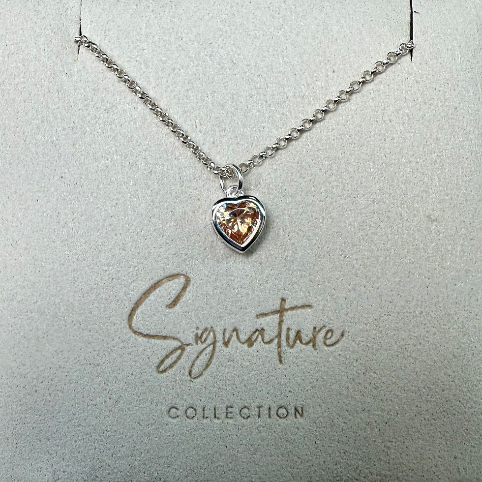 Thumbnail: Stunning Heart Charm Pendant Necklace: Sterling Silver 925