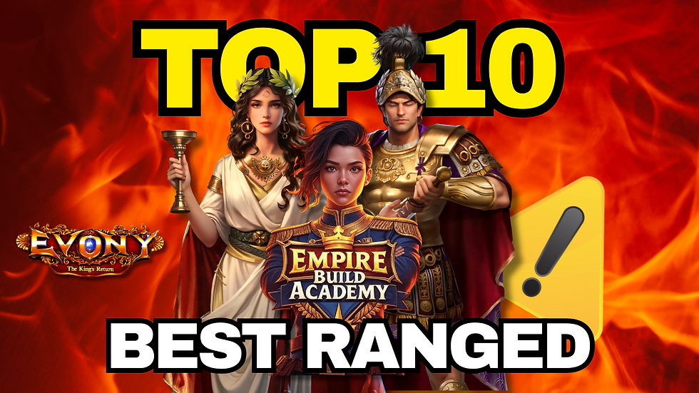 The best ranged generals on Evony