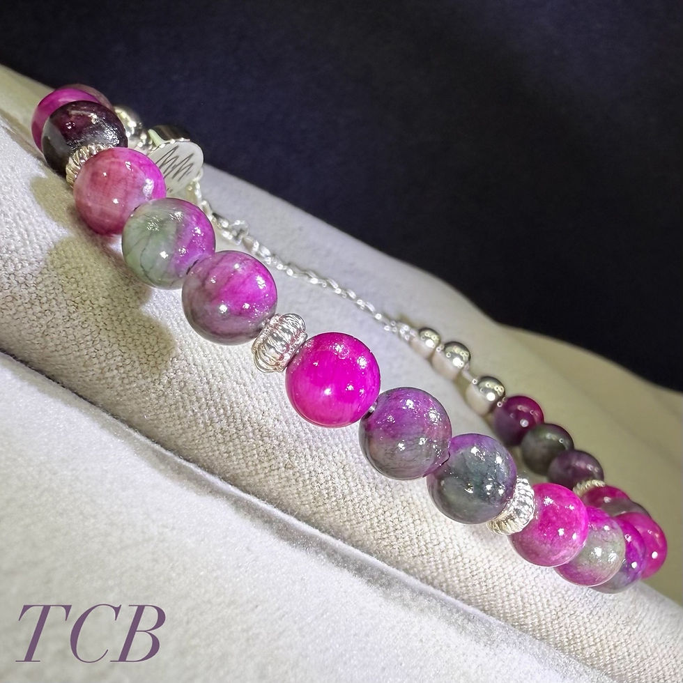 Handmade Persian Jade & Silver Adjustable Bangle/Bracelet.