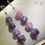 Thumbnail: Faceted Purple Jade Gemstone With Silver Spacer Dangle Earrings: Silver 925