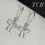 Thumbnail: Sparkling Crystal Clear Bow Charm Earrings: Silver 925