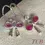 Thumbnail: Sparkling Cerise Pink Bow Charm Earrings: Silver 925
