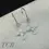 Thumbnail: Sparkling Crystal Clear Cross Charm Earrings: Silver 925